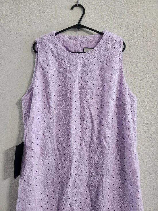 Tuckernuck Women’s Large Lavender Eyelet Sleeveless Folly Dress NWT - Picture 8 of 9
